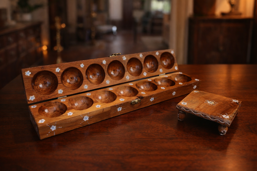 Ali Guli Mane | Pallanguzhi | Hand Painted Traditional Game