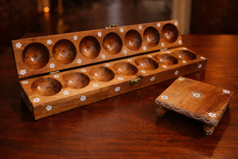 Ali Guli Mane | Pallanguzhi | Hand Painted Traditional Game