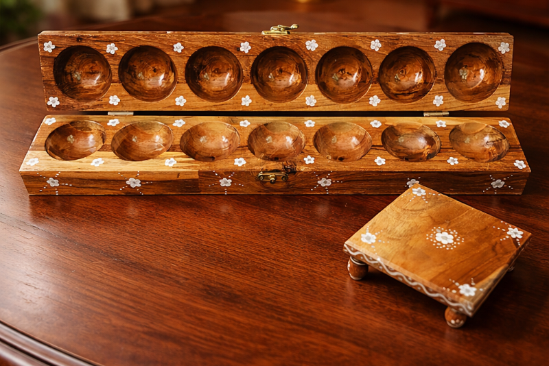 Ali Guli Mane | Pallanguzhi | Hand Painted Traditional Game
