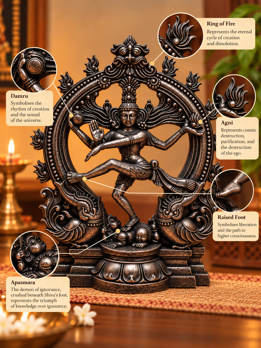 Handcrafted Shiva Nataraja Statue – Ananda Tandava