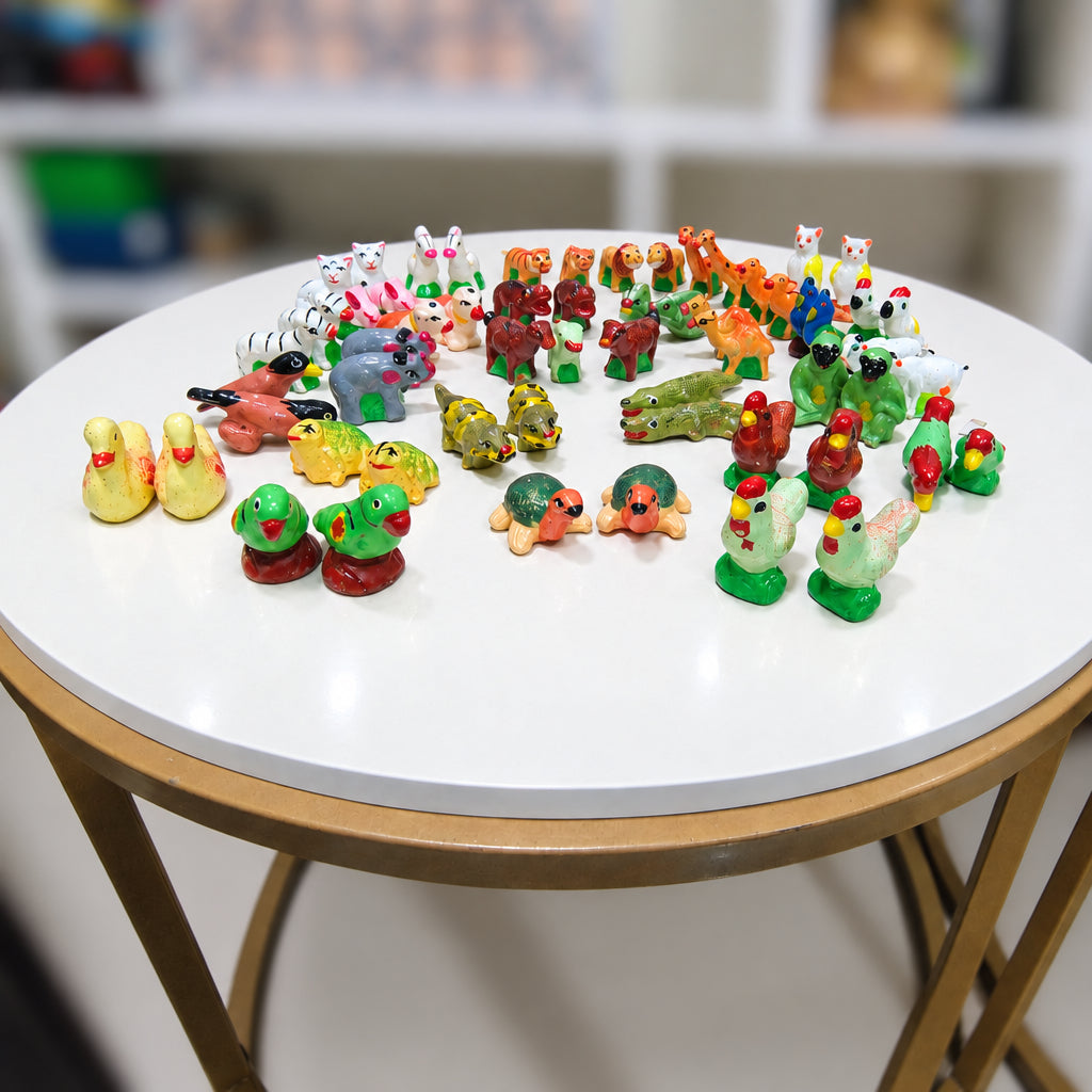 Handcrafted Clay Animals  Set – Traditional Décor