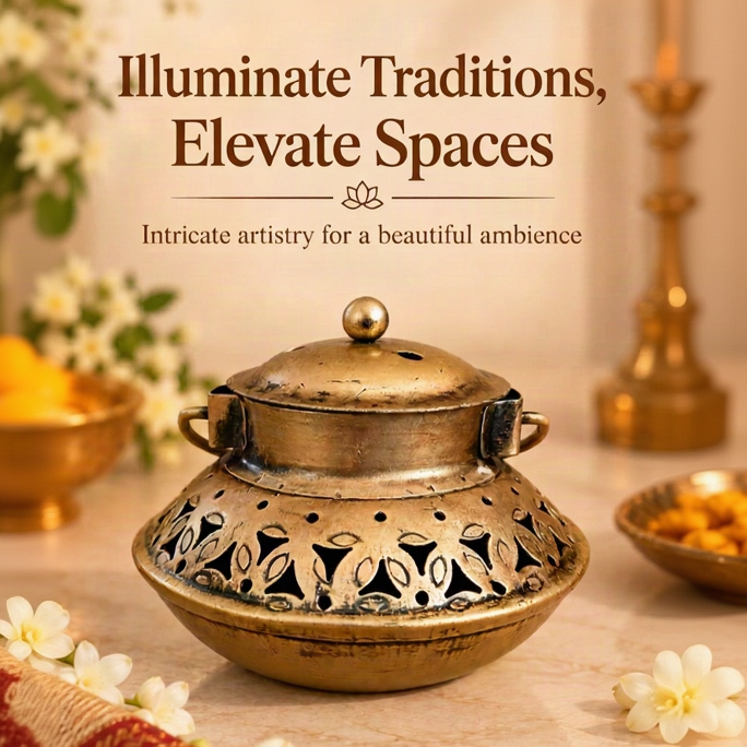 Decorative Antique-Finish Tea Light Holder