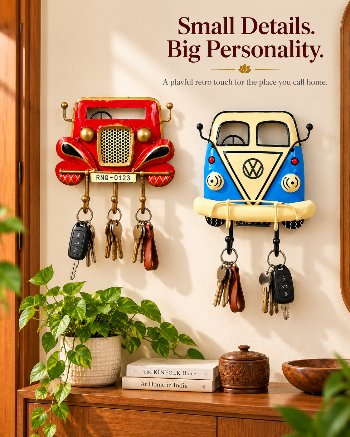 Handcrafted Retro Vehicle Metal Key Hanger – Vintage Car &  Vintage Van Wall Decor