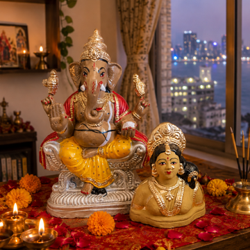 Shree Ganesha with Maa Gowri