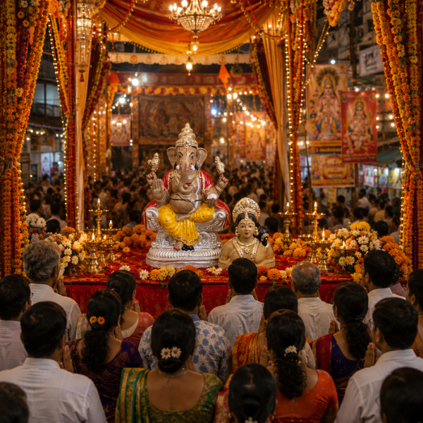 Shree Ganesha with Maa Gowri