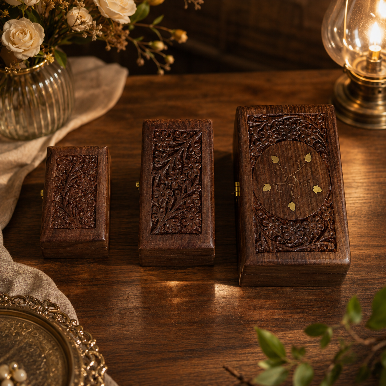 Heritage Box Set – Set of 3 Wooden Storage Boxes