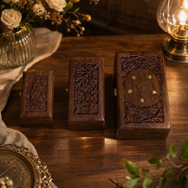 Heritage Box Set | Set of 3 Handcrafted Wooden Storage Boxes