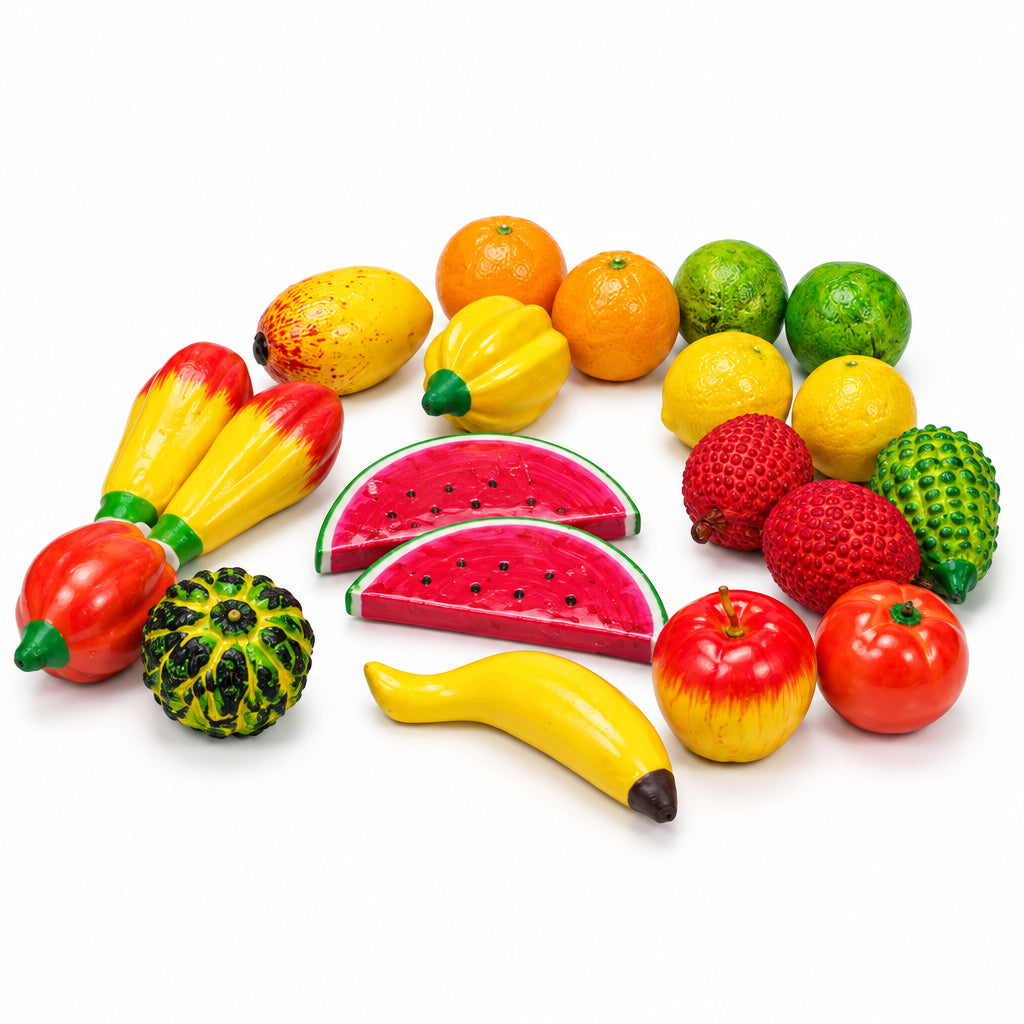 Handcrafted Clay Fruit Set – Traditional Décor