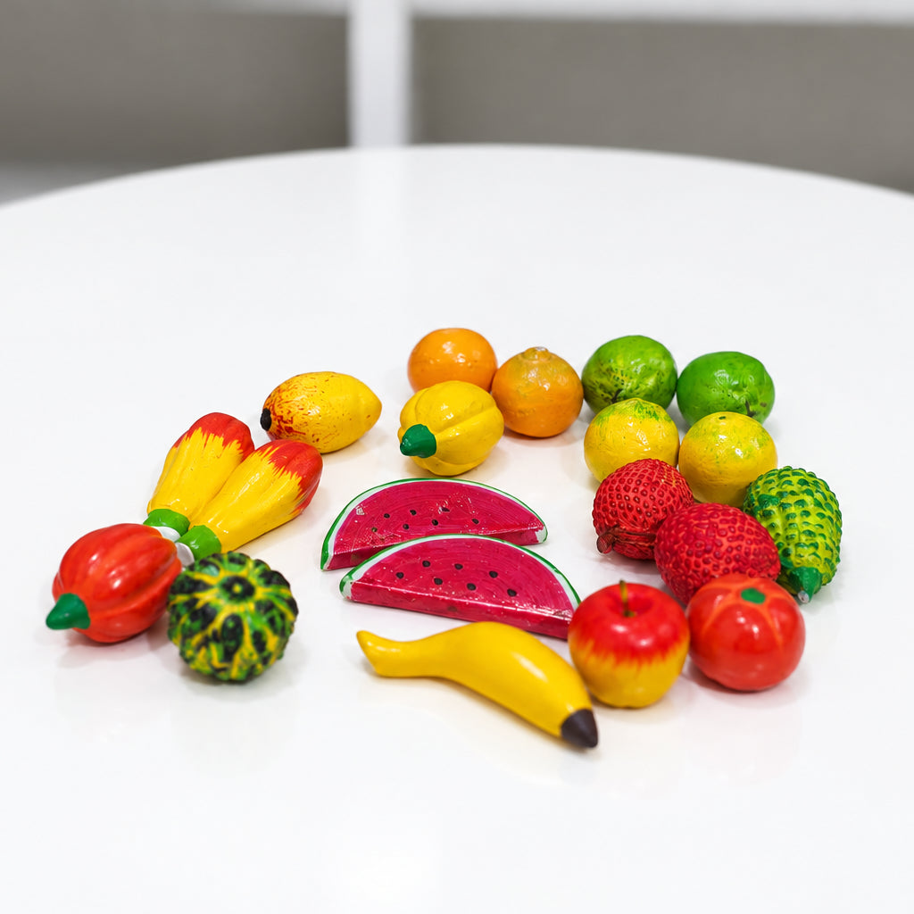 Handcrafted Clay Fruit Set – Traditional Décor