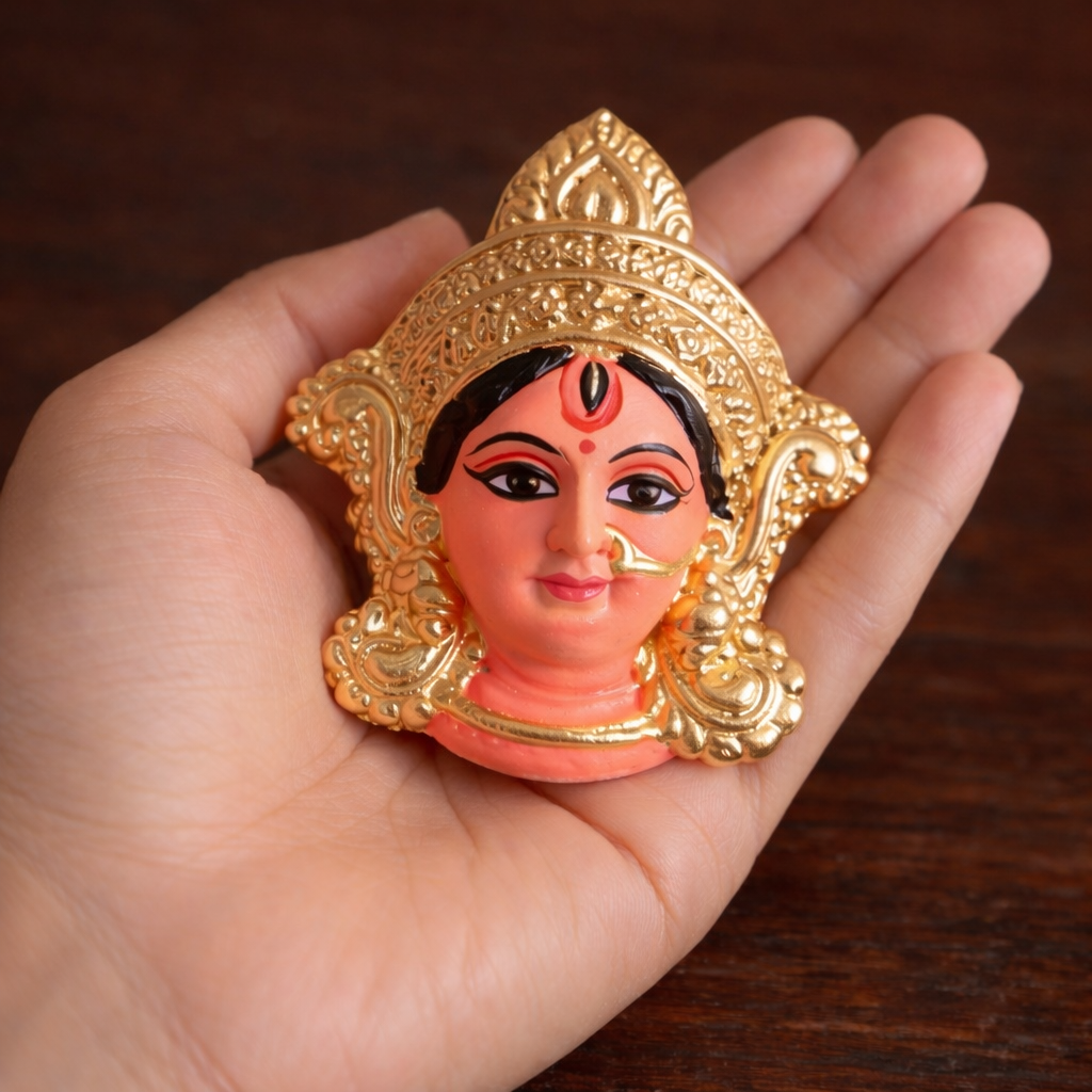 Handcrafted Clay Face Idol | Makhavada | Mukhavada | Traditional Indian Art