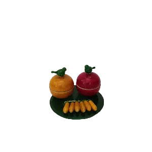 Wooden Sindhoor Dhani | Hand-Painted Arishina Kumkum Box Set | Traditional Indian Pooja Gift