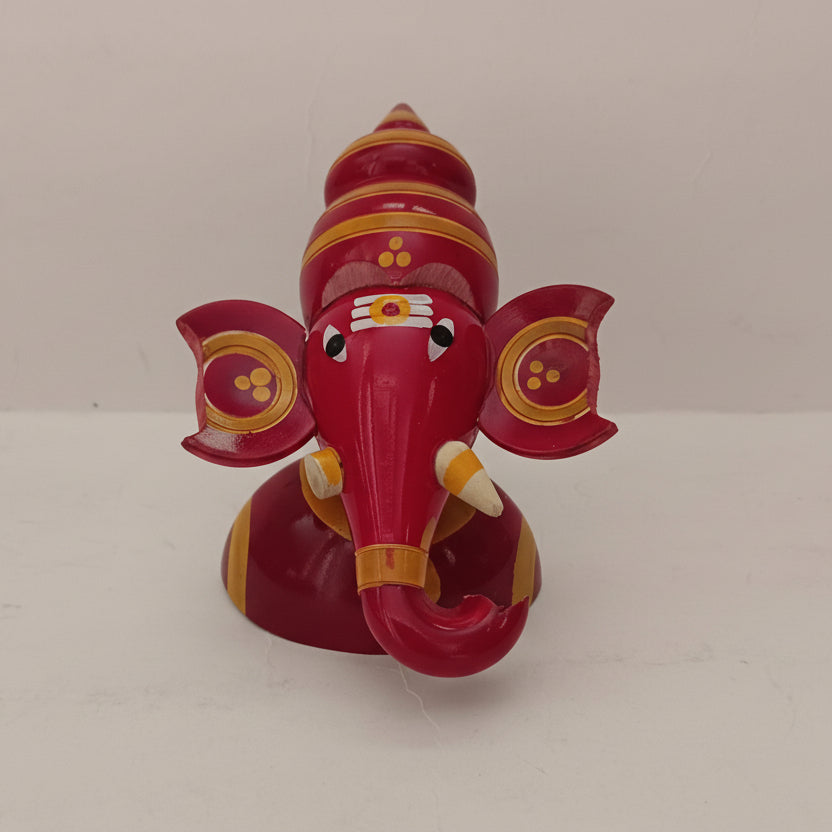 Handcrafted Wooden Ganesha – Traditional Idol