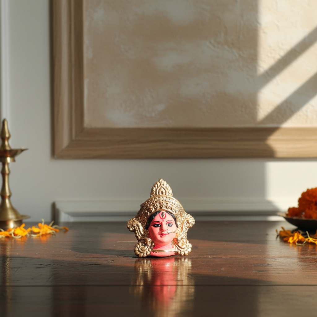 Handcrafted Clay Face Idol | Makhavada | Mukhavada | Traditional Indian Art