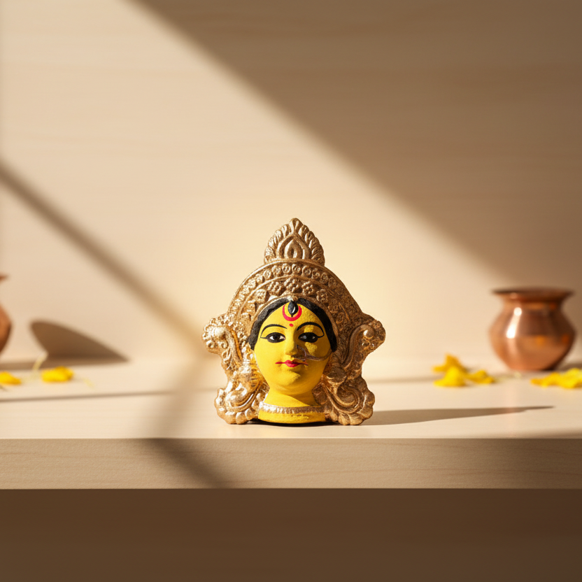 Handcrafted Clay Face Idol | Makhavada | Mukhavada | Traditional Indian Art