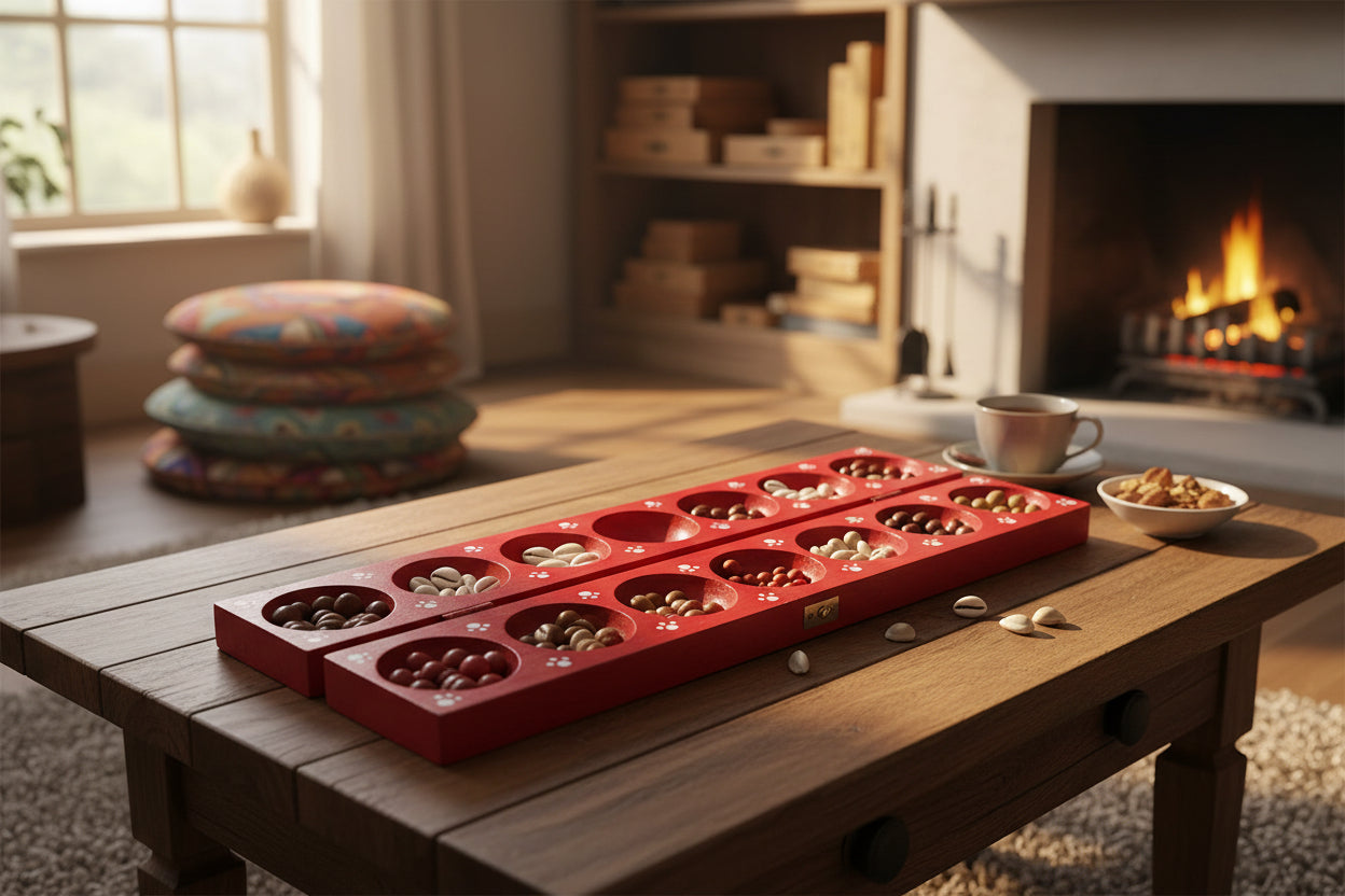 Ali Guli Mane | Pallanguzhi | Hand Painted Traditional Game