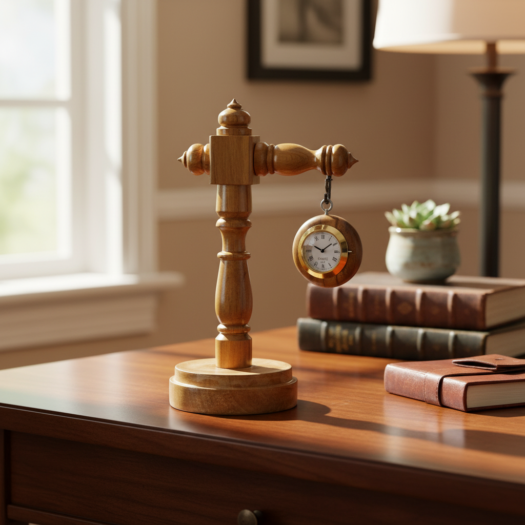 Kala Wooden Desk Clock – Handcrafted Timepiece