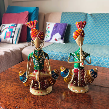 Rajasthani Sangeet Figurines – Handcrafted Metal Musicians