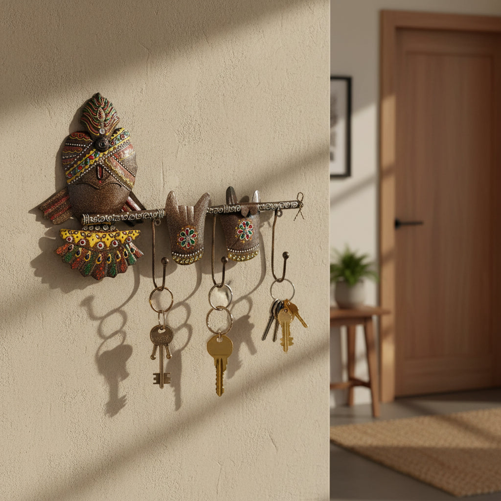 Krishna Wall Decor with Hooks New