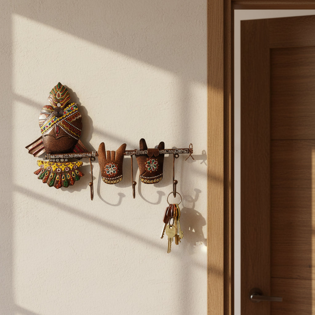 Krishna Wall Decor with Hooks New