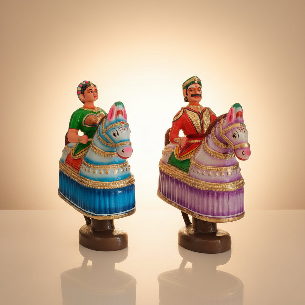 Keel Kudure | Thanjavur Thalayatti Bommai | Raja Rani Set
