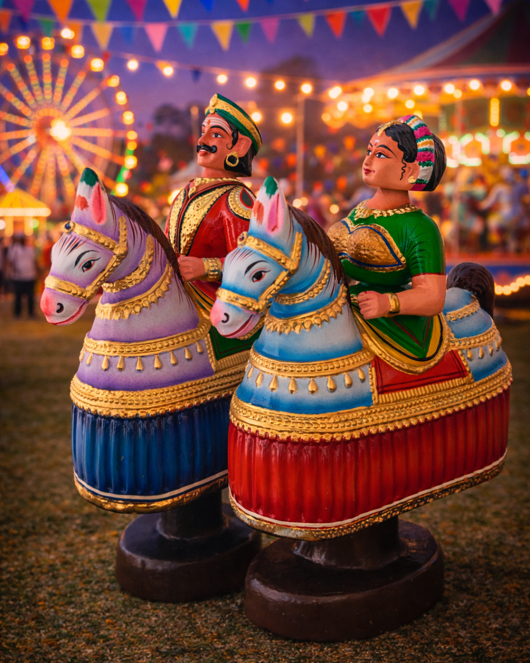 Keel Kudure | Thanjavur Thalayatti Bommai | Raja Rani Set