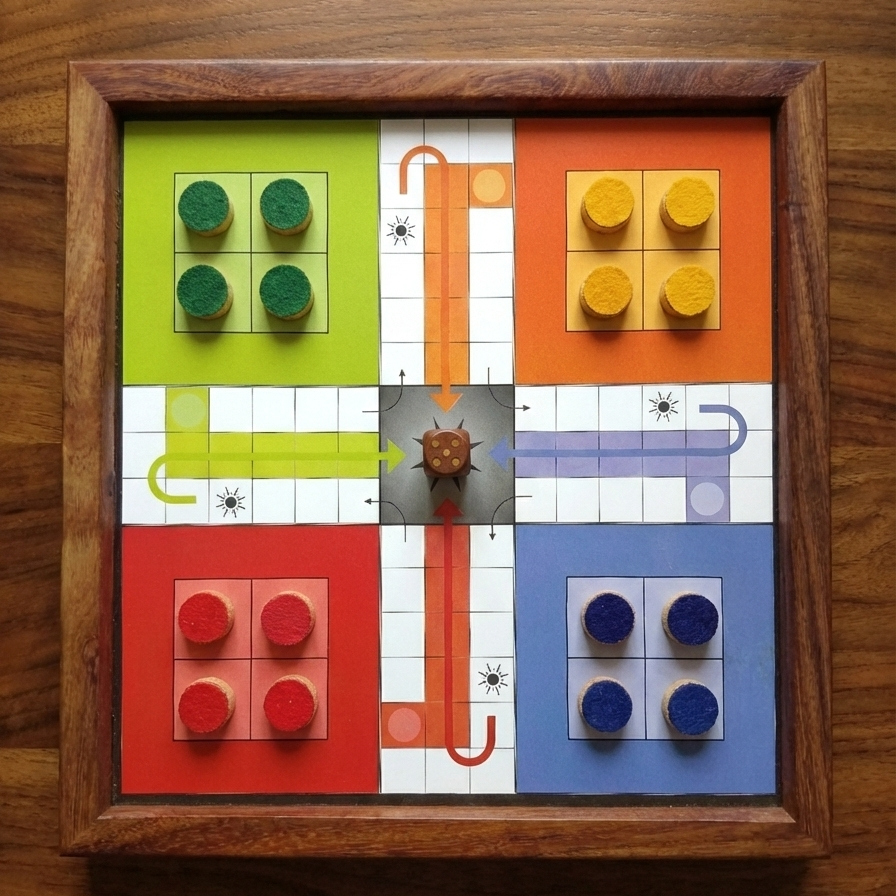 Wooden Magnetic Snake and Ladder | Ludo Fun Traditional and Modern Board Game