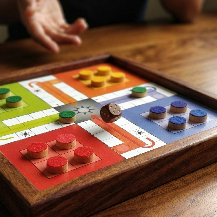Wooden Magnetic Snake and Ladder | Ludo Fun Traditional and Modern Board Game