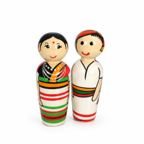 Wooden State Traditional Doll pair pretend play Imagination Montessori Non Toxic