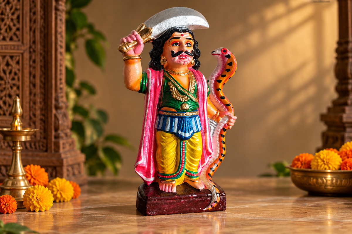 Handcrafted Mahishasura Statue Replica – Mysuru Heritage Dasara Bombe