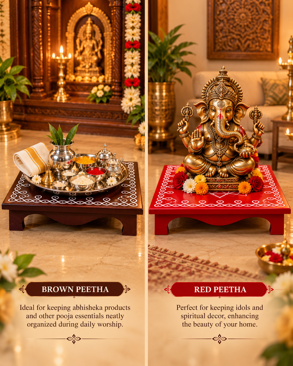 Handcrafted Traditional Peetha 8, 10 and 12 inches
