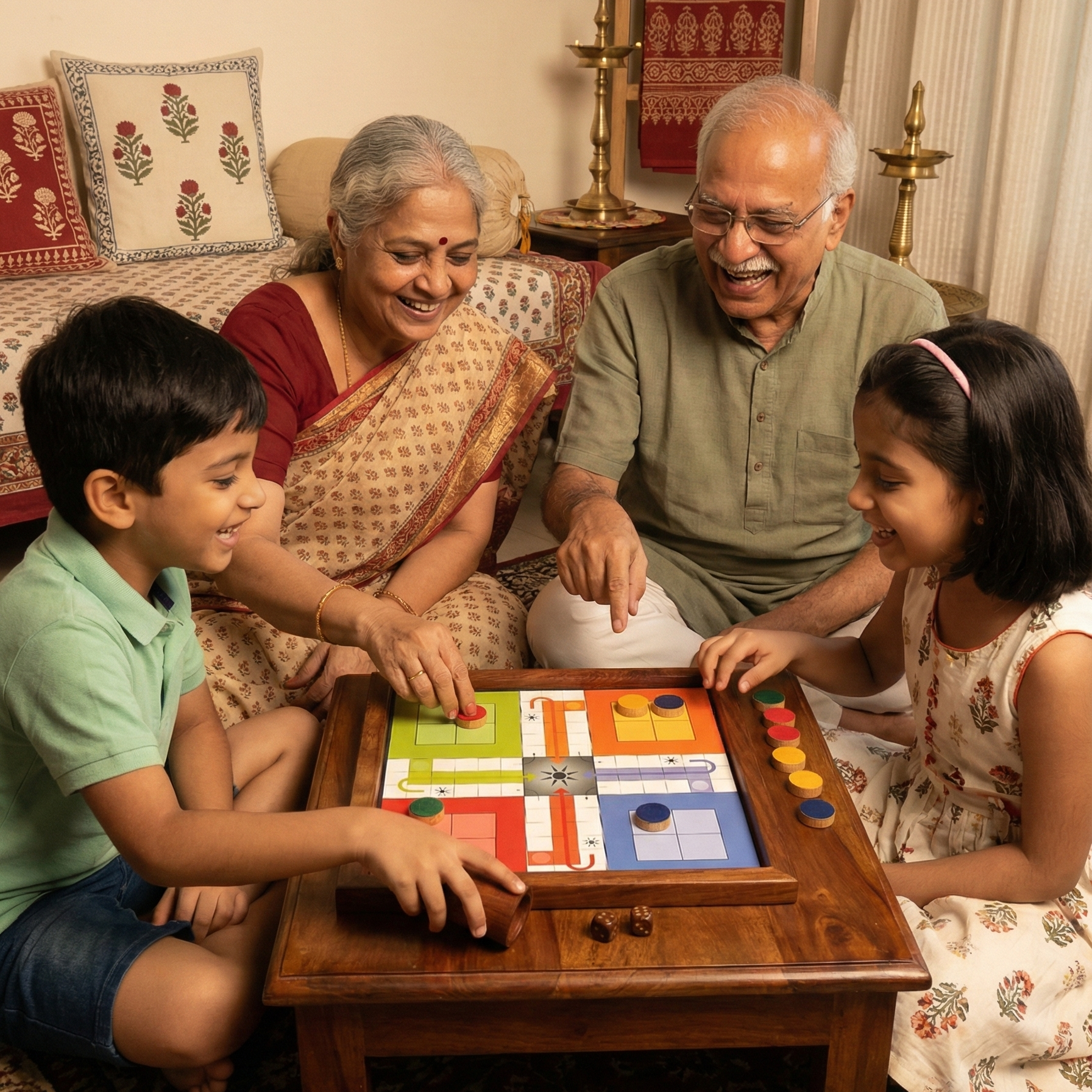 Wooden Magnetic Snake and Ladder | Ludo Fun Traditional and Modern Board Game