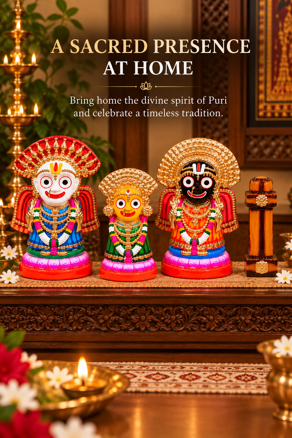 Puri Jagannath Chaturdha Murti (Large) Set