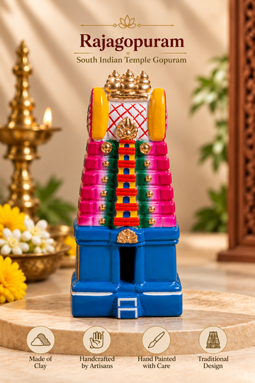 Handcrafted Clay Miniature Temple Gopuram