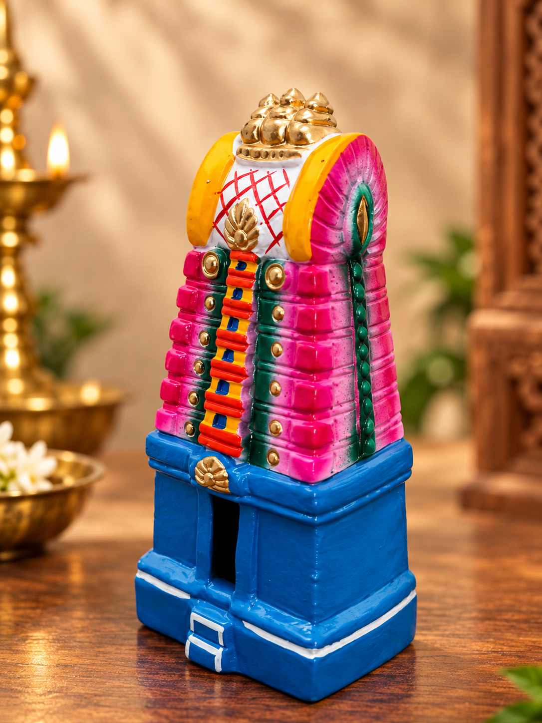 Handcrafted Clay Miniature Temple Gopuram