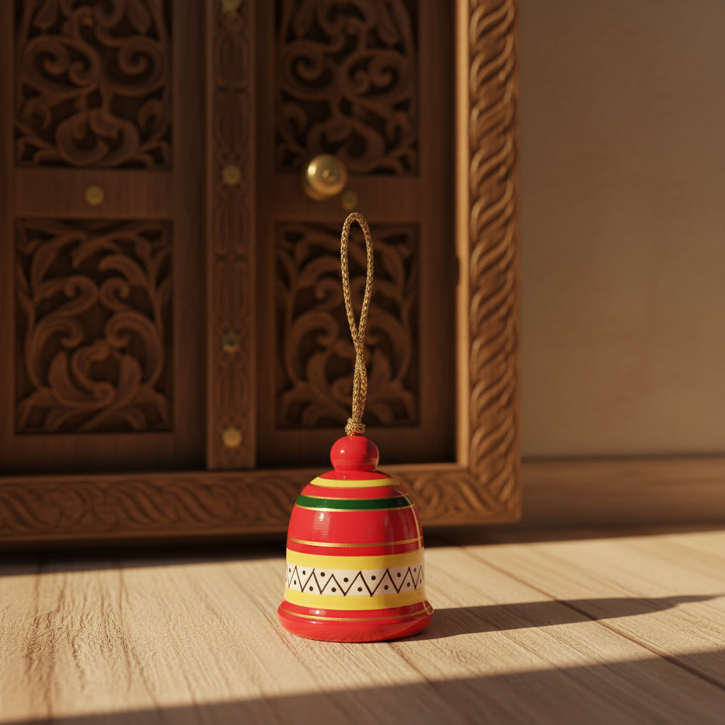 Handcrafted Wooden Traditional Bells Pair | Set of 2