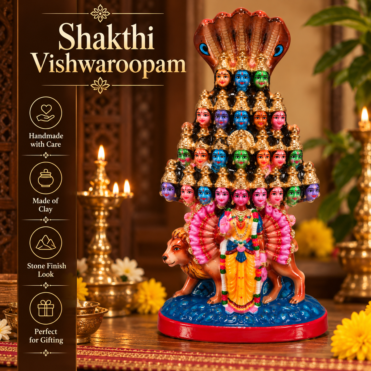 Shakti Vishwaroopam Handcrafted Idol – The Supreme Feminine Universal Form