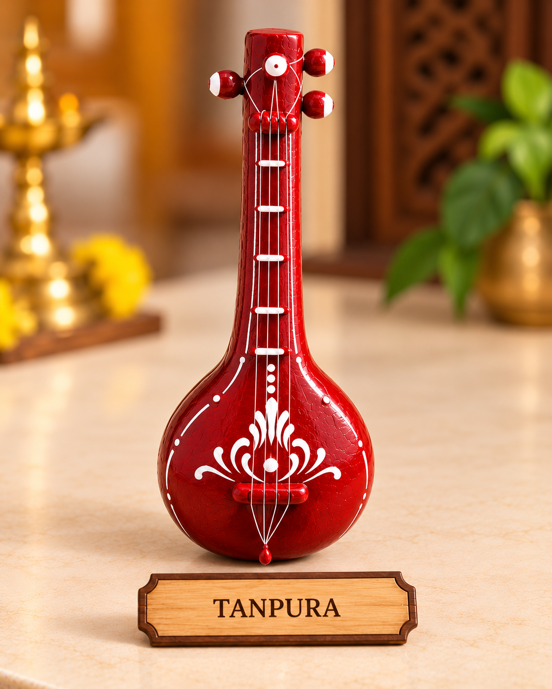 Handcrafted Clay Sangeetha Vadya Set – Miniature Musical Instruments (Set of 6)