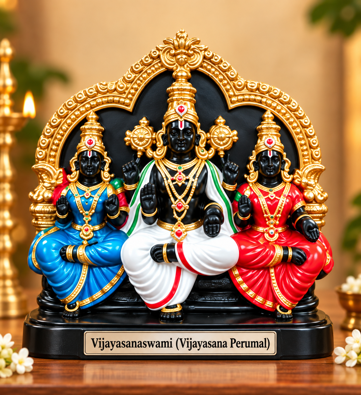 Handcrafted Nava Tirupathi Clay Idols (Set of 9) –Antique Stone Finish