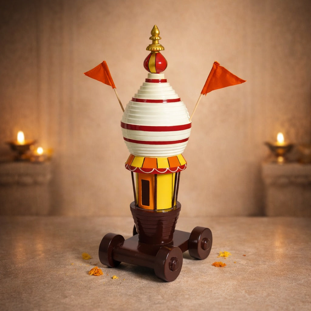 Utsav Ratha | Handcrafted Miniature Temple Chariot | Indian Festive Decor & Gift