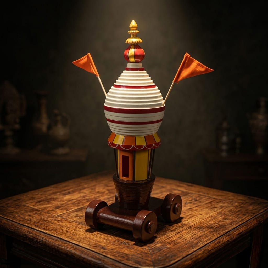Utsav Ratha | Handcrafted Miniature Temple Chariot | Indian Festive Decor & Gift