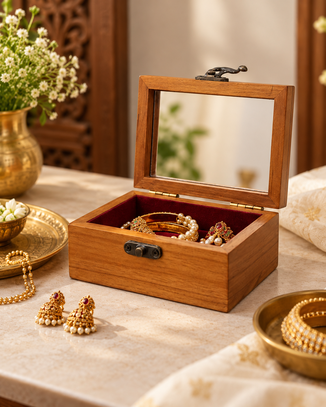 Handcrafted Storage & Festive Gift (Sri Ranganatha Lid Box)