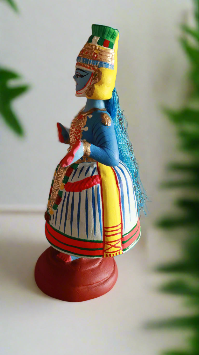 Handcrafted Dancing Rama Krishna Kathakali Set