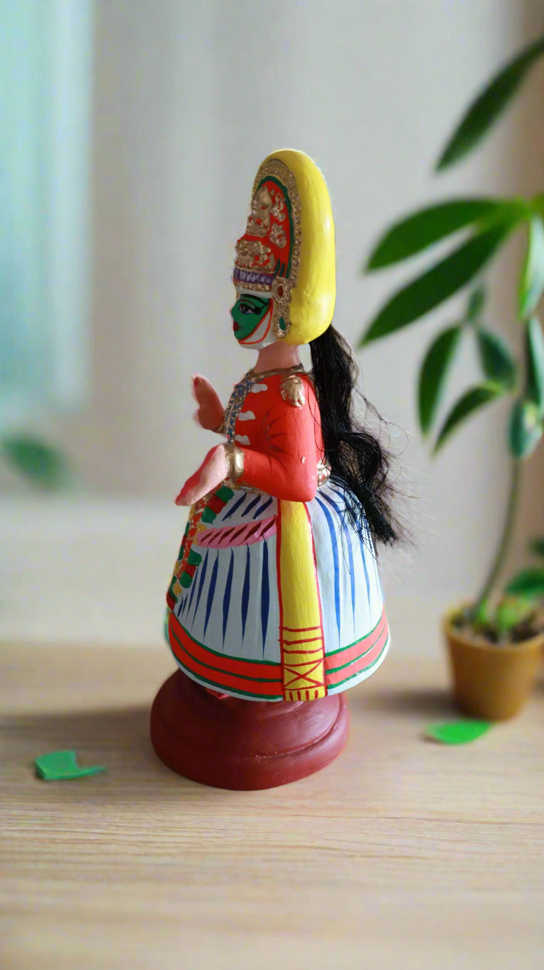 Handcrafted Dancing Rama Krishna Kathakali Set