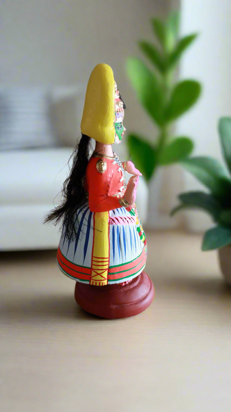 Handcrafted Dancing Rama Krishna Kathakali Set