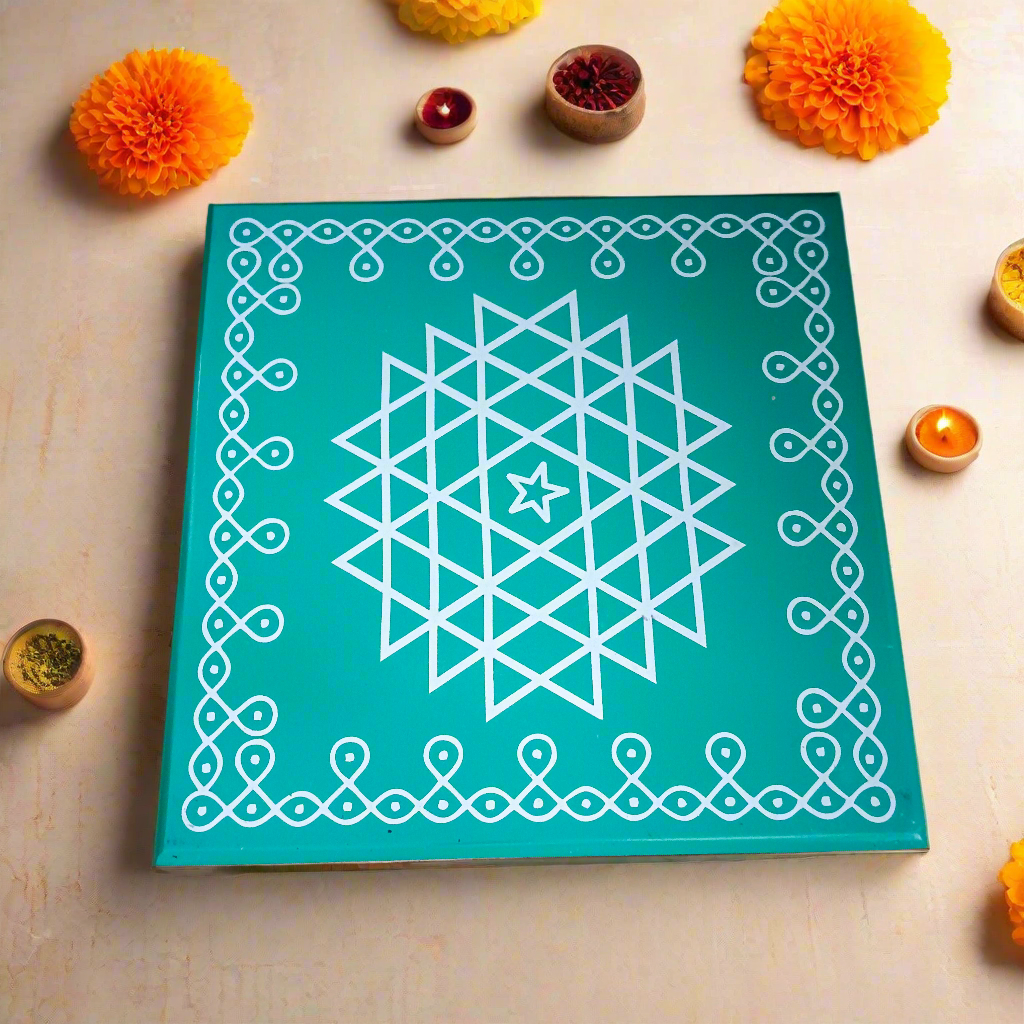 Traditional Wooden Peetha for Pooja & Festivals | Colors May Vary