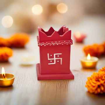 Wooden Traditional Vrindavan | Handcrafted Indian Pooja Centerpiece | Festive Decor & Gift