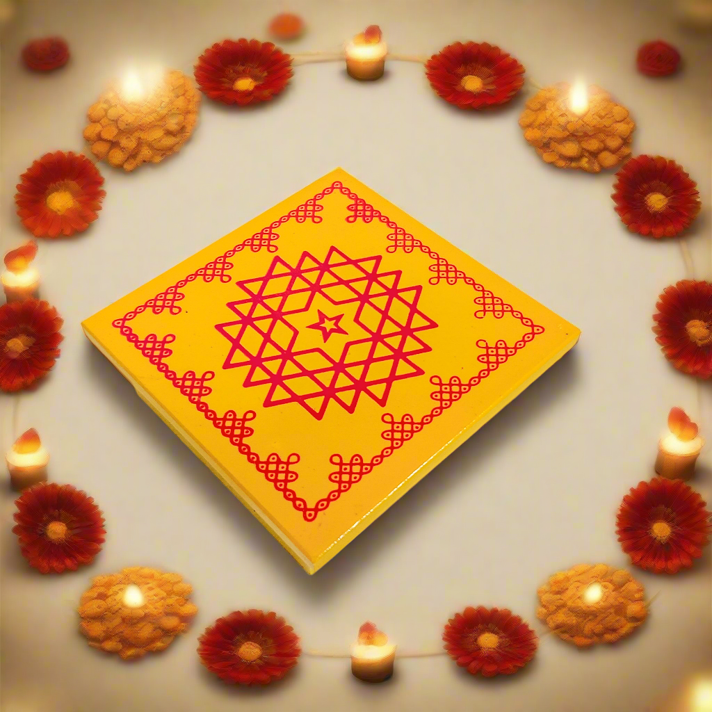 Traditional Wooden Peetha for Pooja & Festivals | Colors May Vary