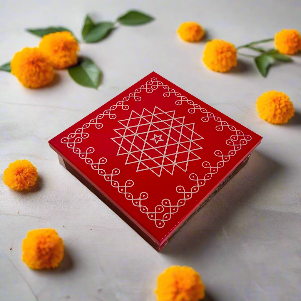 Traditional Wooden Peetha for Pooja & Festivals | Colors May Vary