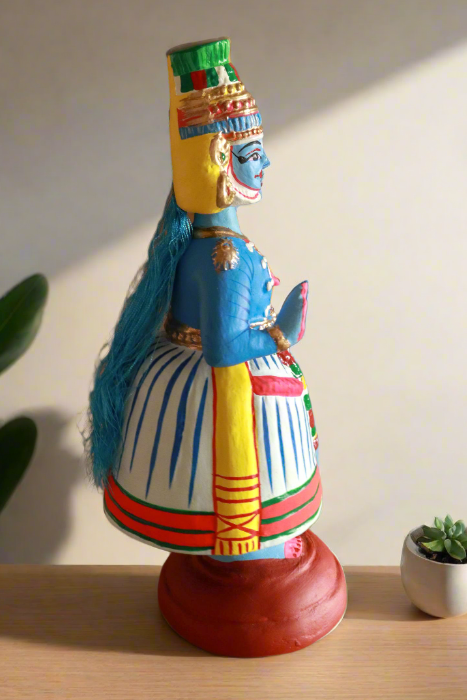 Handcrafted Dancing Kathakali Doll Set | Kerala Classical Dance Decor & Festive Gift