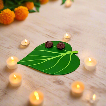 Wooden Traditional Betel Leaf | Handcrafted Indian Festive Decor | Pooja Offering & Gift